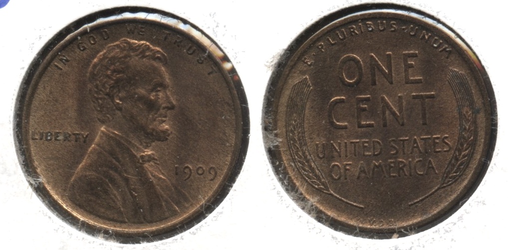 1909 VDB Lincoln Cent MS-64 Red Brown #n