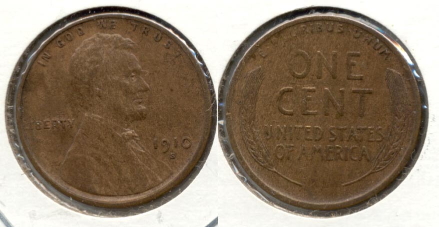 1910-S Lincoln Cent AU-50