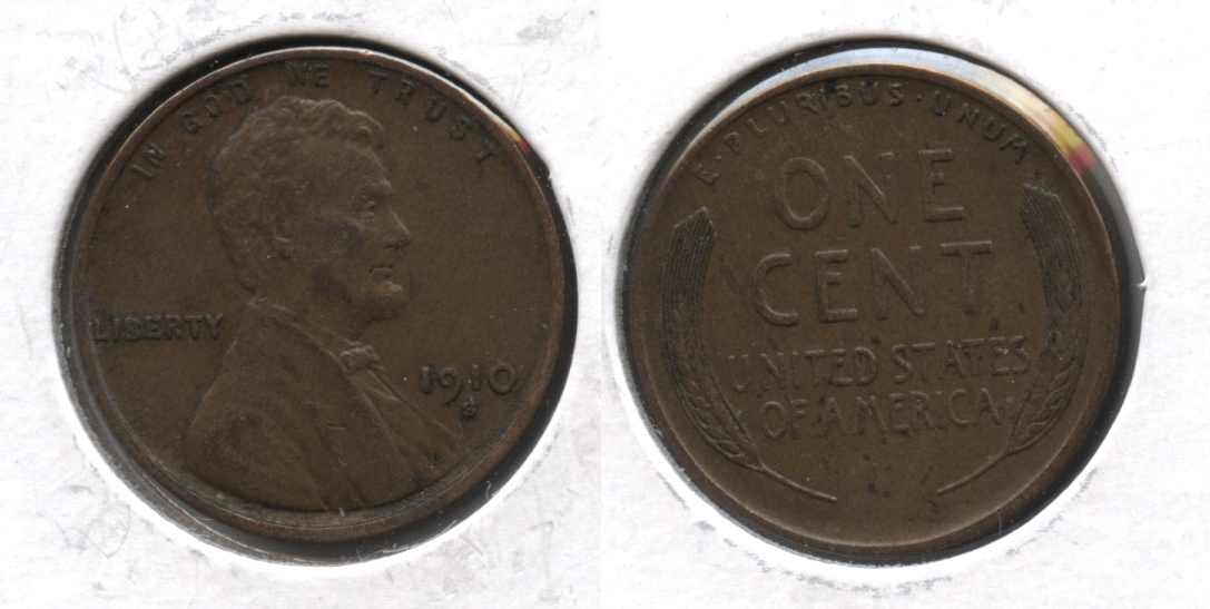 1910-S Lincoln Cent AU-50 #c