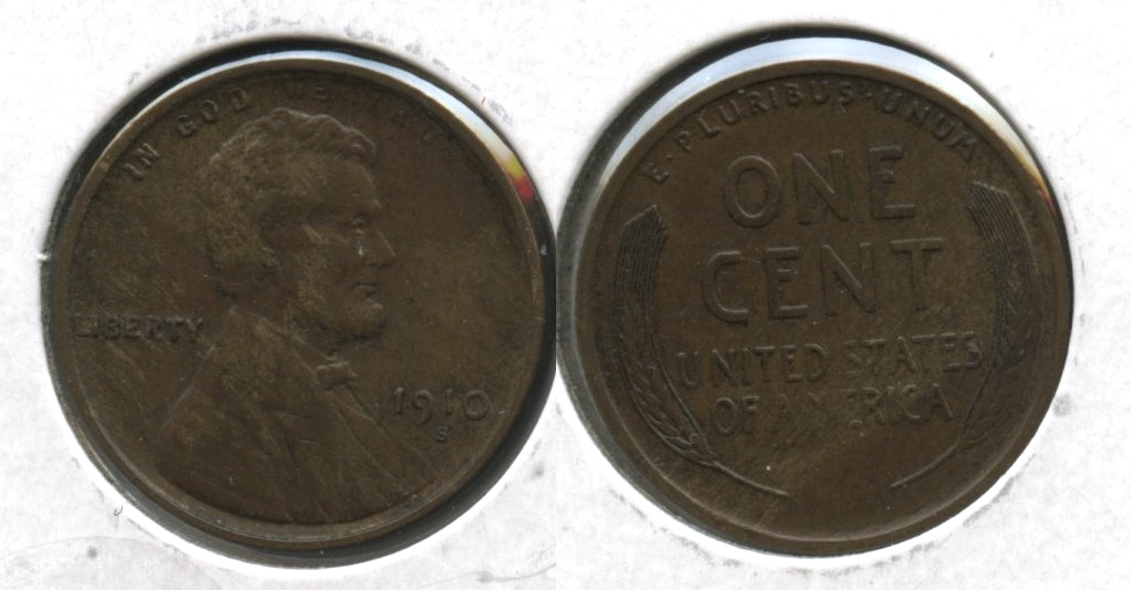 1910-S Lincoln Cent AU-50 #d