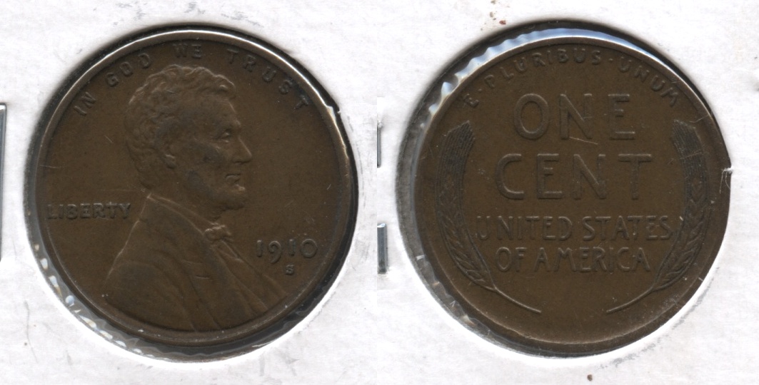 1910-S Lincoln Cent AU-55 #a
