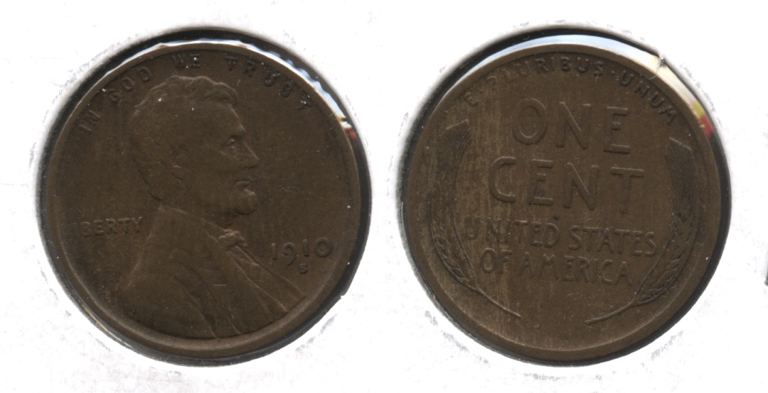 1910-S Lincoln Cent EF-40 #e