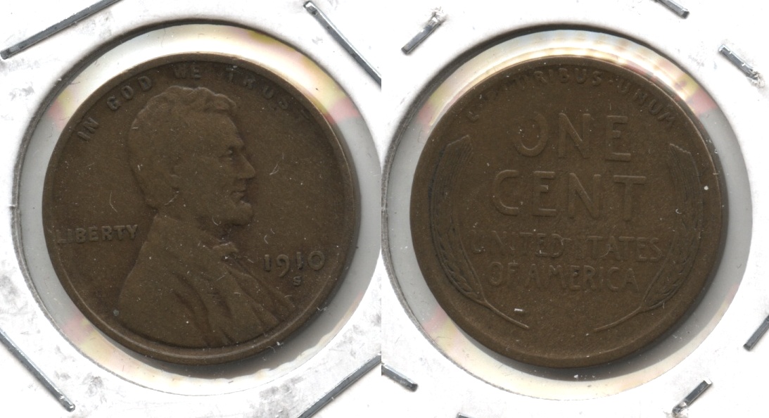1910-S Lincoln Cent Fine-12 #ae