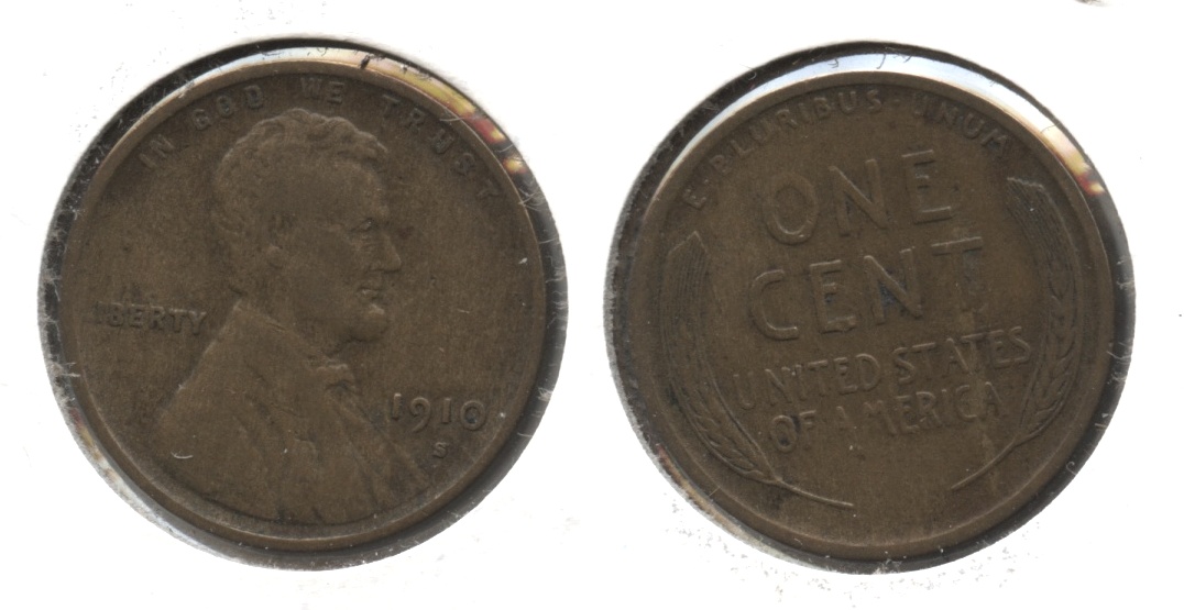 1910-S Lincoln Cent Fine-12 #g