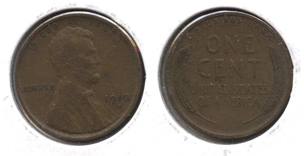 1910-S Lincoln Cent Fine-12 #j