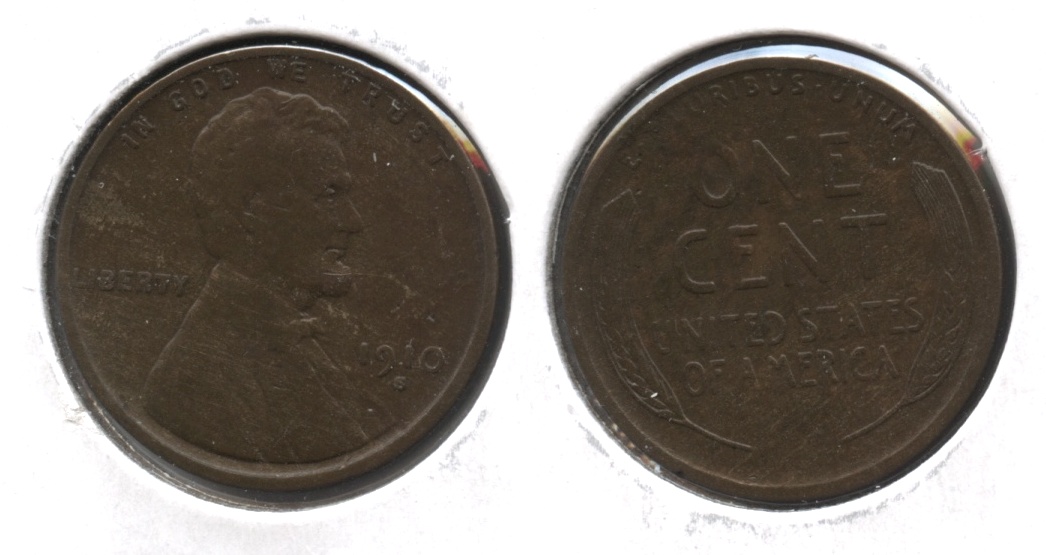 1910-S Lincoln Cent Fine-12 #n