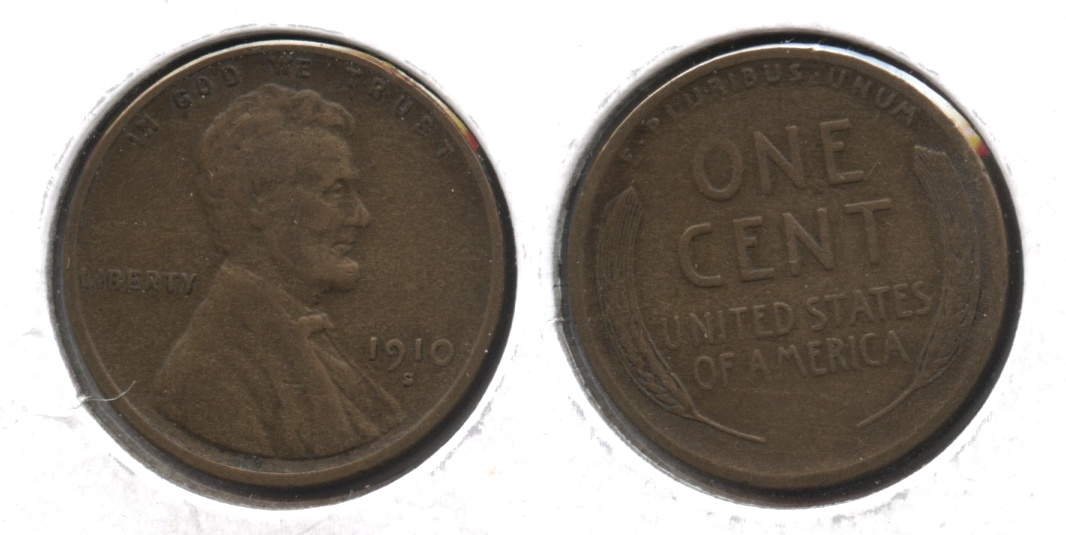 1910-S Lincoln Cent Fine-12 #p