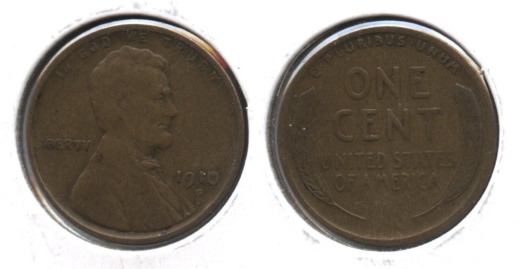 1910-S Lincoln Cent Fine-12 #q