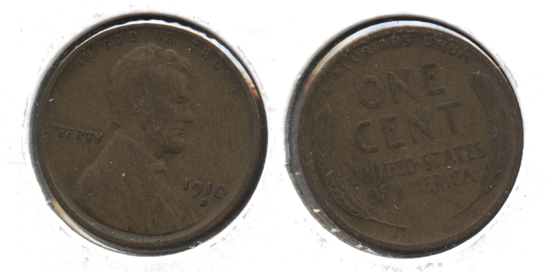 1910-S Lincoln Cent Fine-12 #v