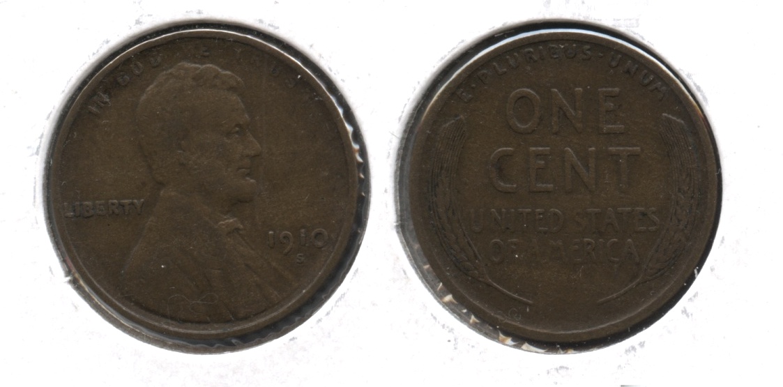 1910-S Lincoln Cent VF-20 #g
