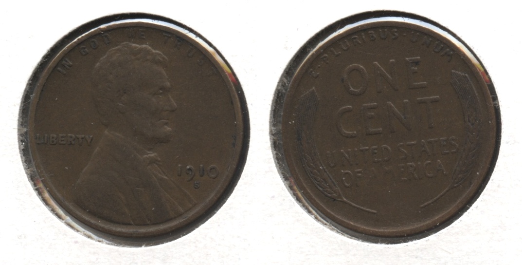 1910-S Lincoln Cent VF-20 #o