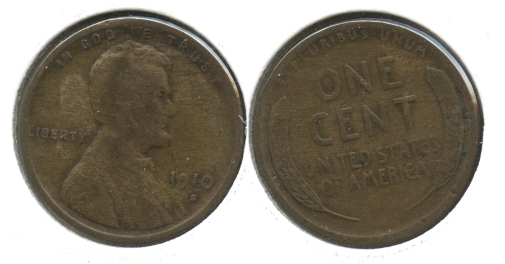 1910-S Lincoln Cent VG-8 #aj