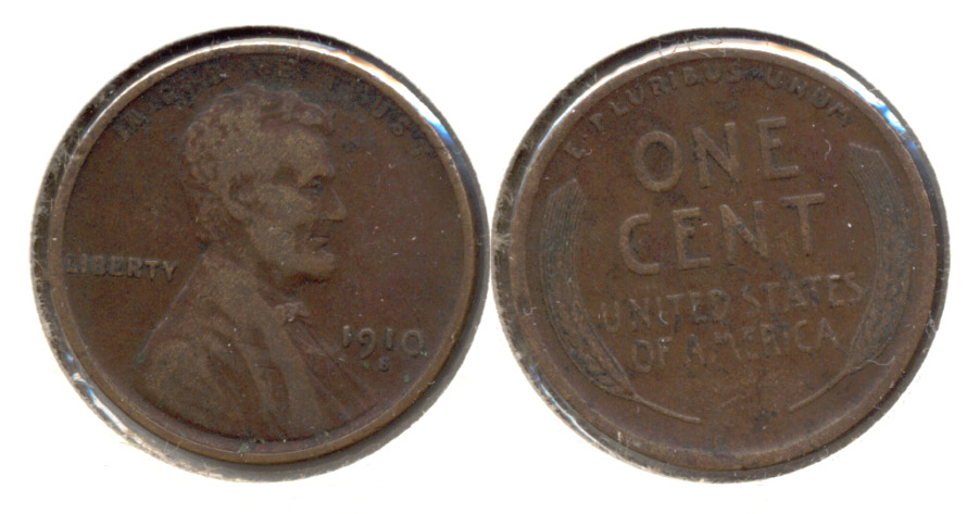 1910-S Lincoln Cent VG-8 #b