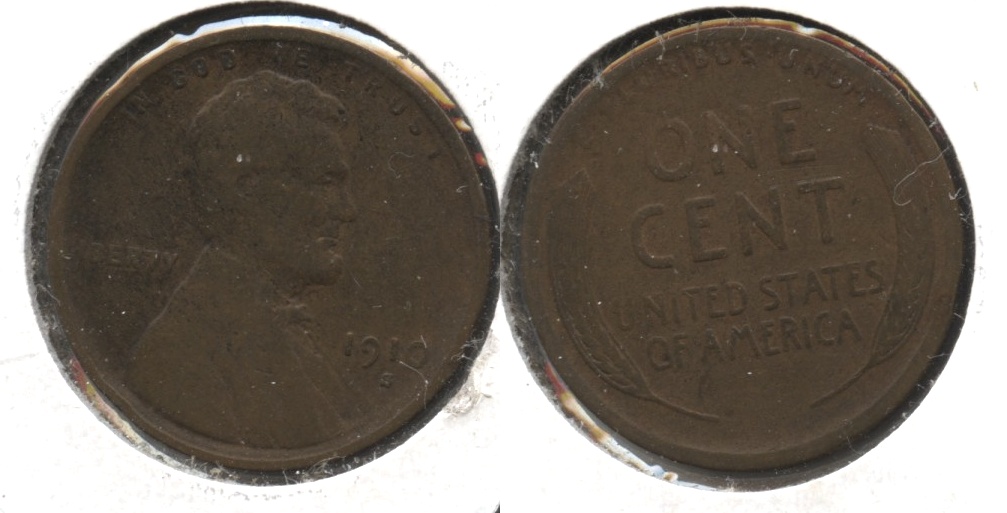 1910-S Lincoln Cent VG-8 #e