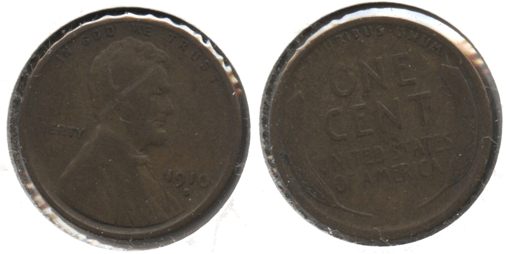 1910-S Lincoln Cent VG-8 #g
