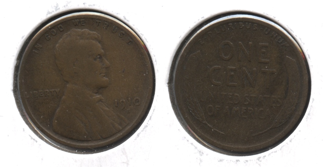 1910-S Lincoln Cent VG-8 #o