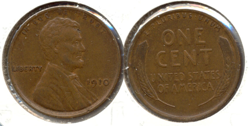 1910 Lincoln Cent AU-50 a