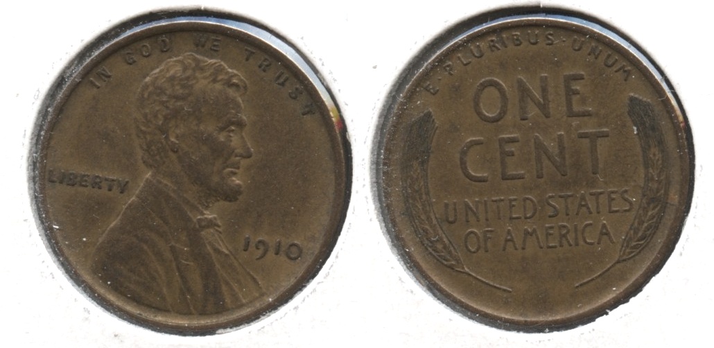1910 Lincoln Cent AU-50 #j
