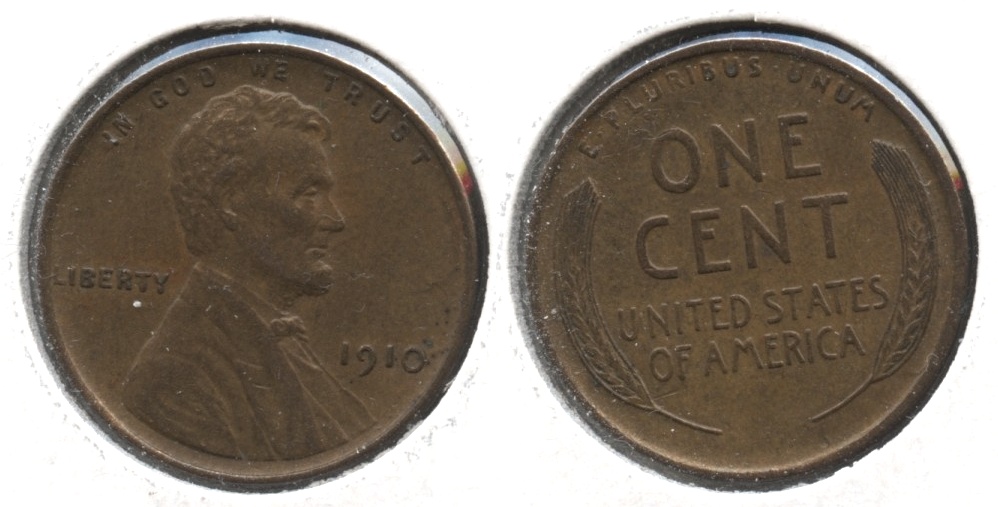1910 Lincoln Cent AU-50 #k