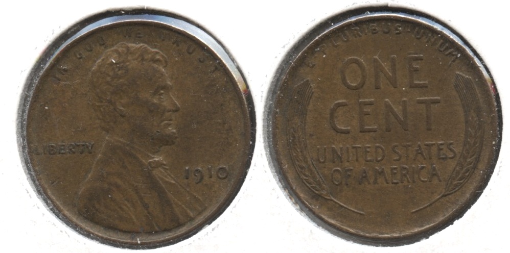 1910 Lincoln Cent AU-50 #m