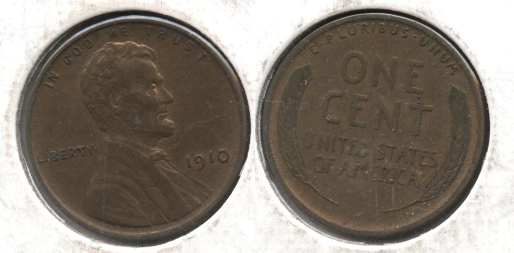 1910 Lincoln Cent AU-55 #h