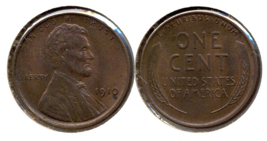 1910 Lincoln Cent MS-63 Brown h