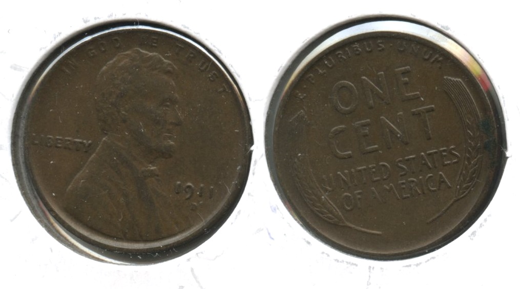 1911-D Lincoln Cent AU-50 #a Reverse Matter