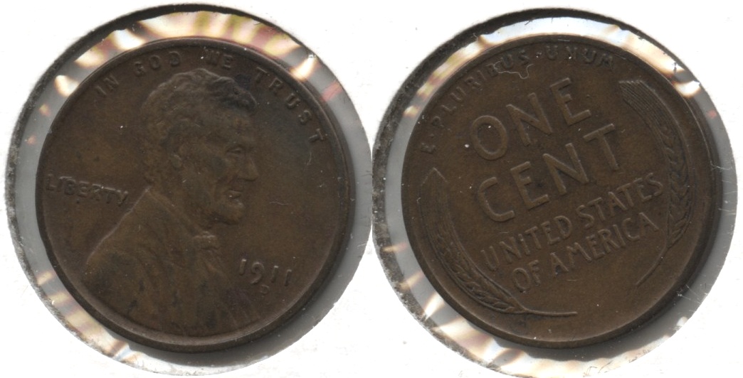 1911-D Lincoln Cent EF-40 #e