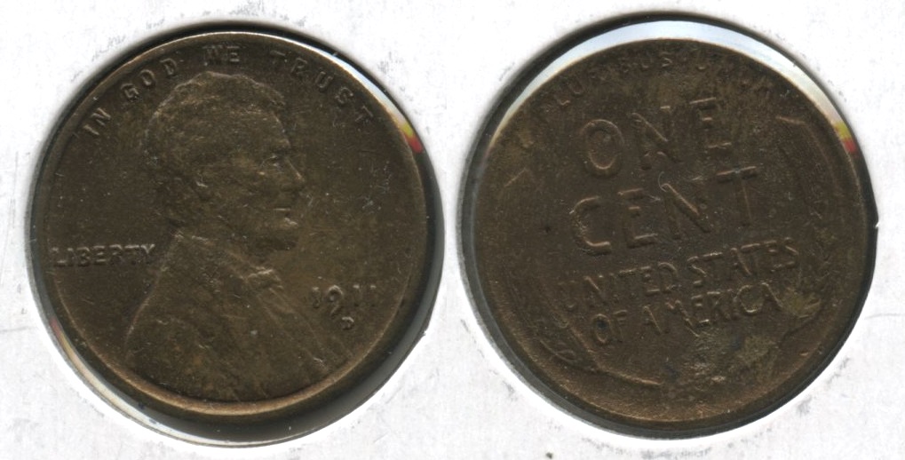 1911-D Lincoln Cent EF-40 #g Porous