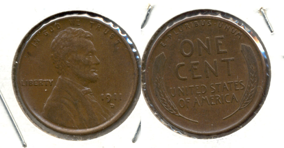 1911-D Lincoln Cent EF-45