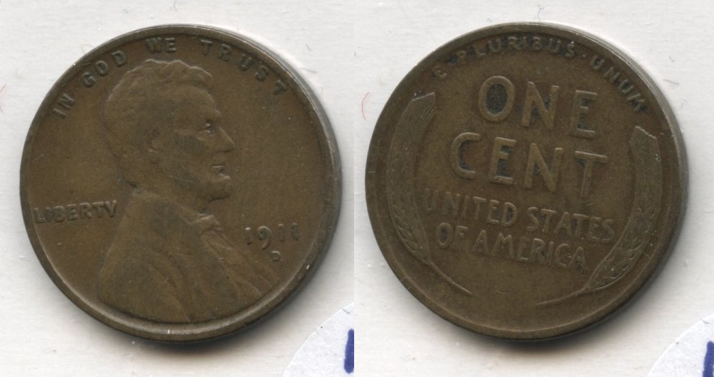1911-D Lincoln Cent VF-20 #c