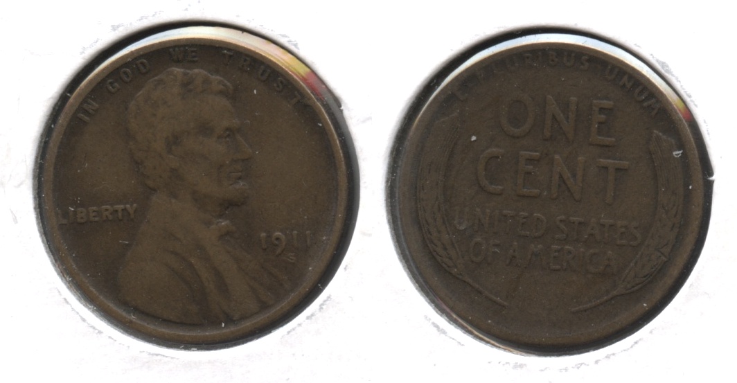 1911-S Lincoln Cent Fine-12 #e