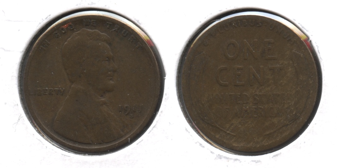 1911-S Lincoln Cent Good-4 #e