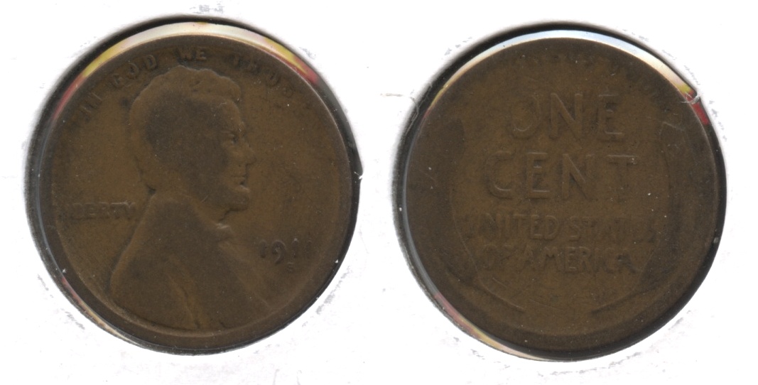 1911-S Lincoln Cent Good-4 #r