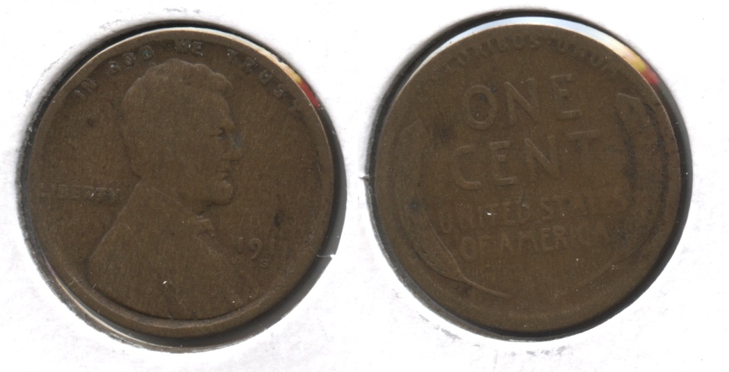 1911-S Lincoln Cent Good-4 #s