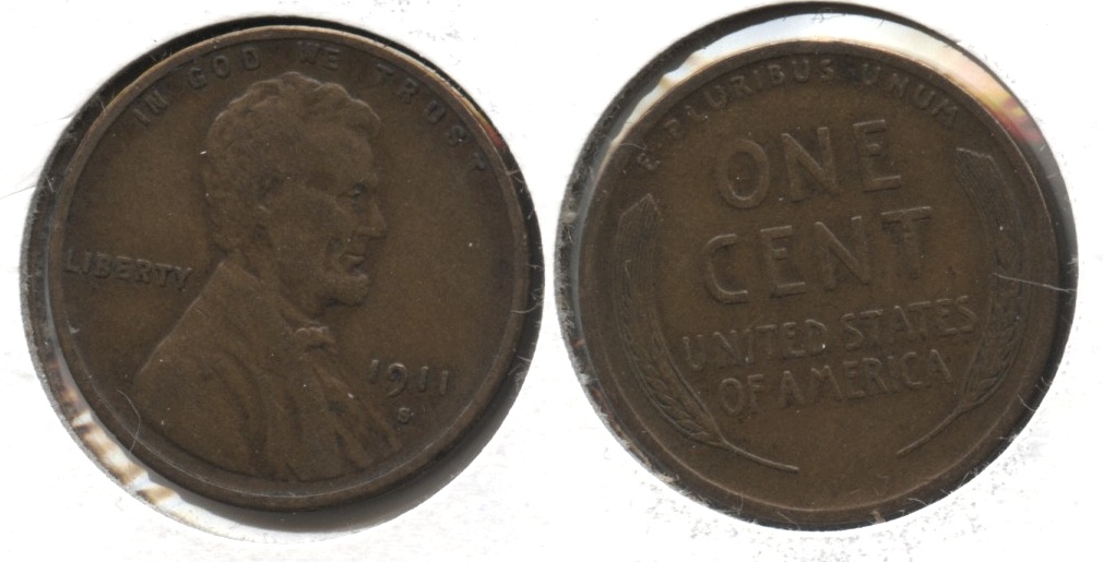 1911-S Lincoln Cent VF-20 #b