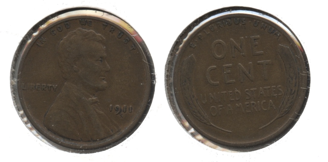 1911-S Lincoln Cent VF-20 #i
