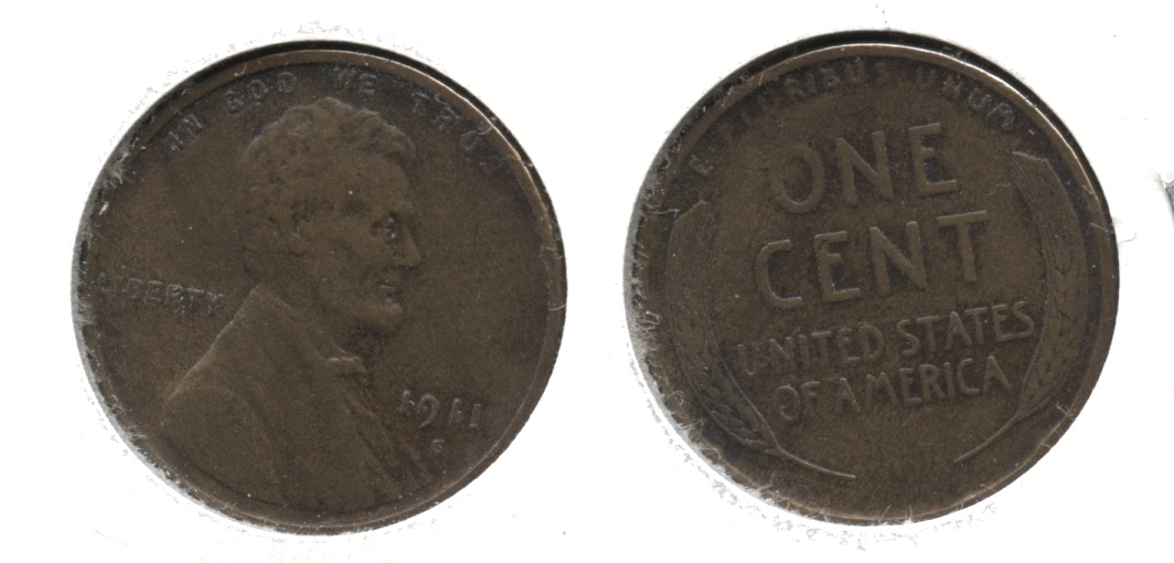 1911-S Lincoln Cent VF-20 #m