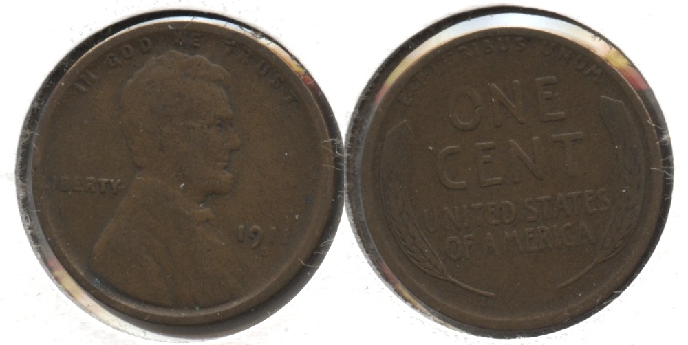 1911-S Lincoln Cent VG-8 #a