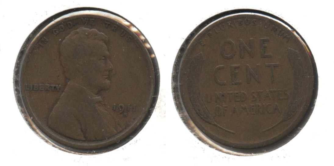 1911-S Lincoln Cent VG-8 #g
