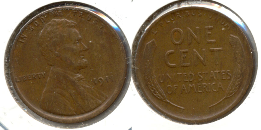 1911 Lincoln Cent AU-50 a