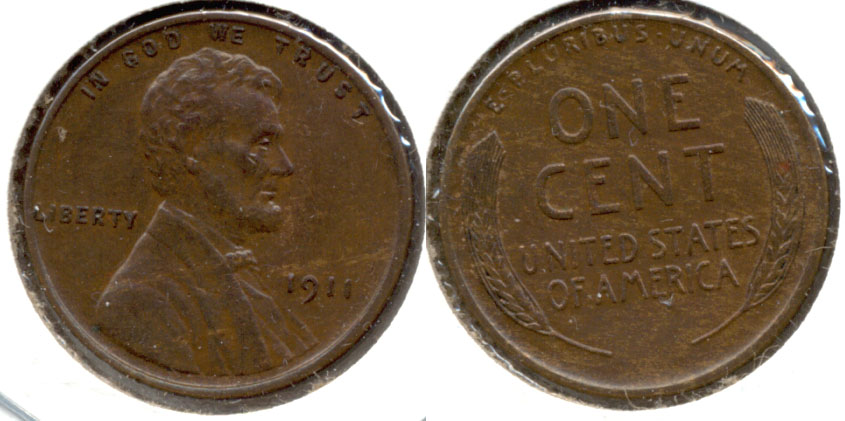 1911 Lincoln Cent AU-55 a
