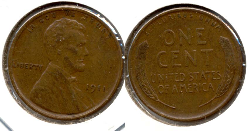 1911 Lincoln Cent AU-55 g