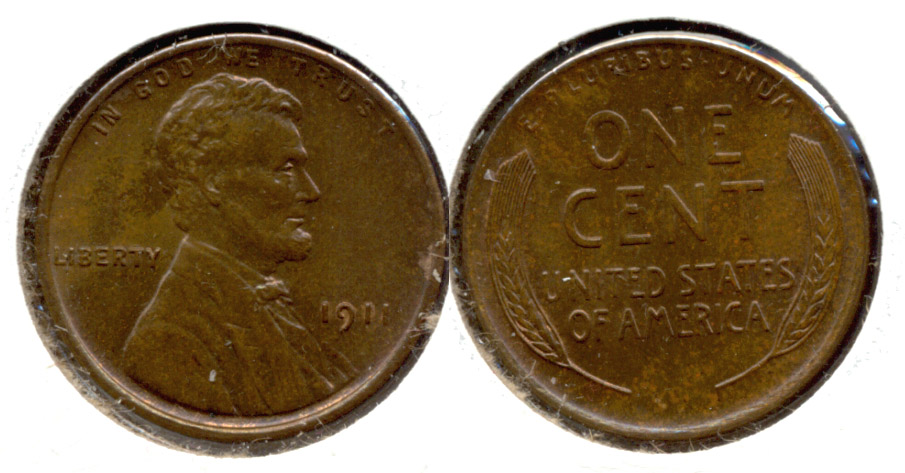 1911 Lincoln Cent MS-63 Brown b