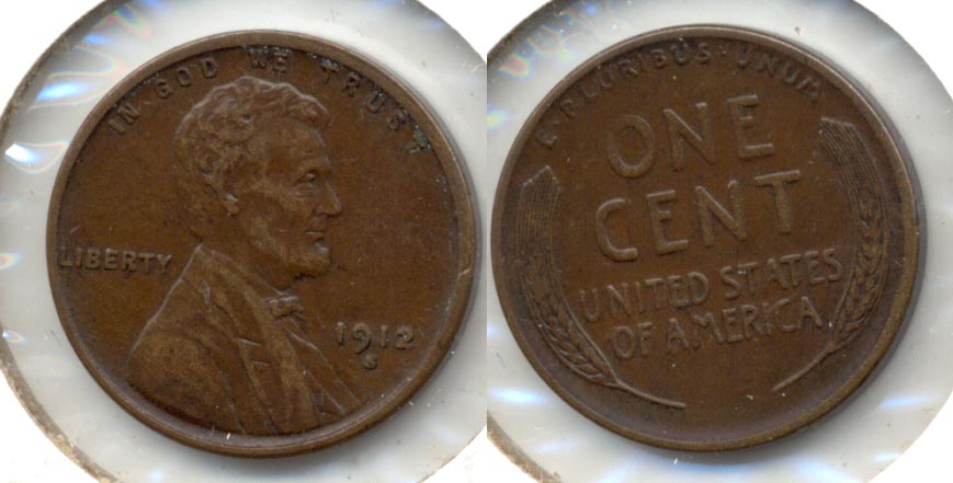 1912-S Lincoln Cent EF-45