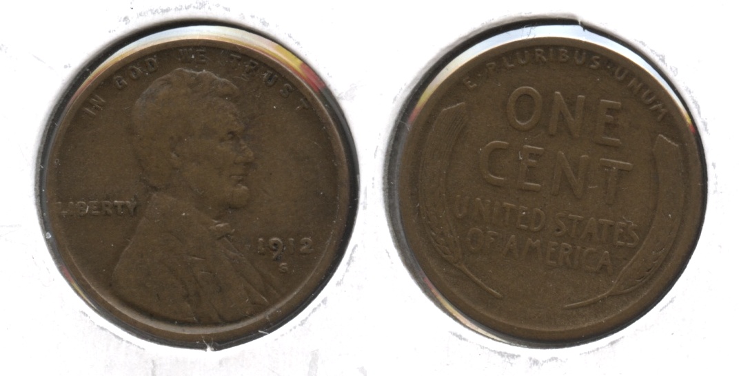 1912-S Lincoln Cent Fine-12 #aa