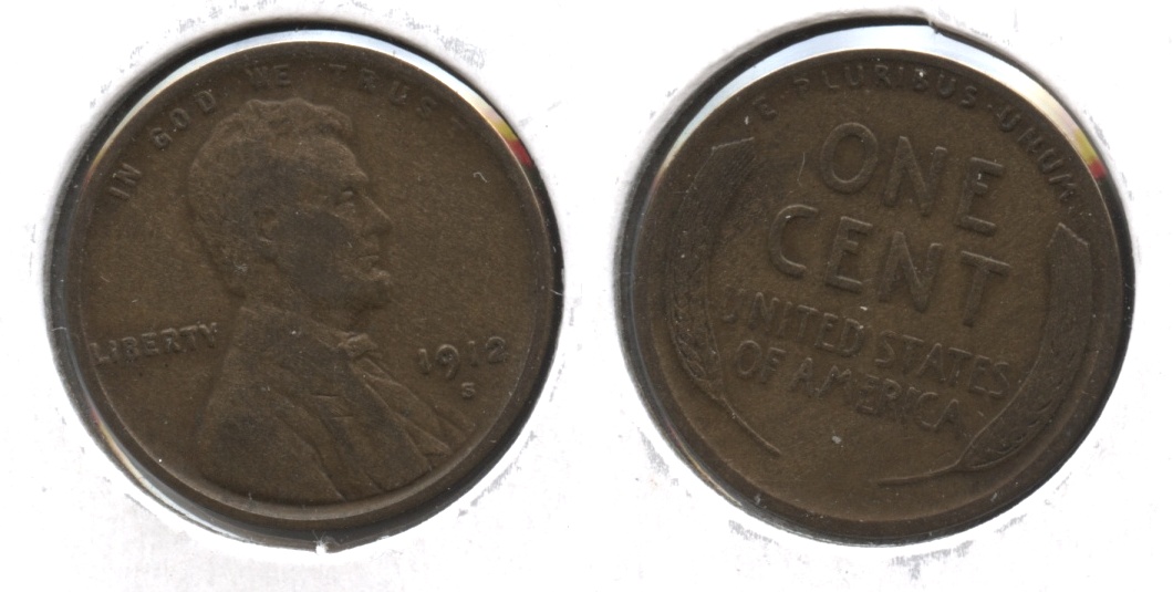 1912-S Lincoln Cent Fine-12 #ab