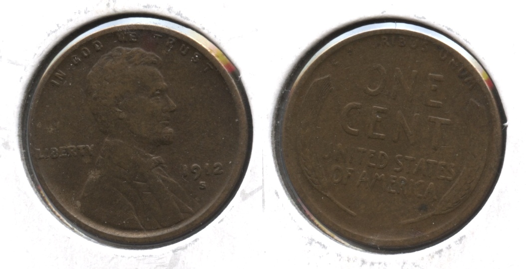 1912-S Lincoln Cent Fine-12 #ad