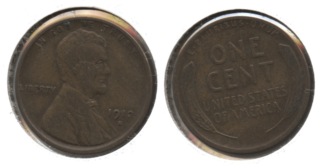 1912-S Lincoln Cent Fine-12 #i