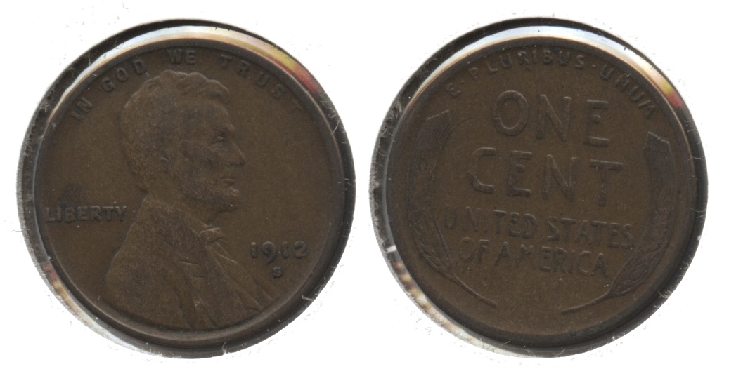 1912-S Lincoln Cent Fine-12 #n